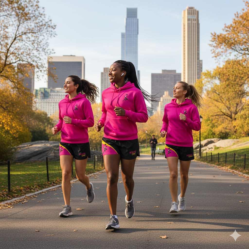 Pink ScrumChic Casual Embroided Hoodie