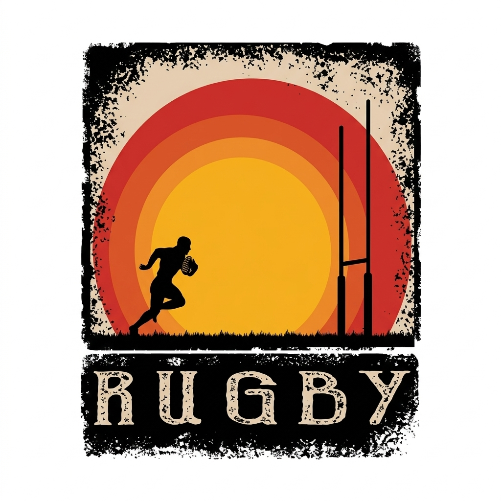 men's Sunset logo Burgundy T-shirt