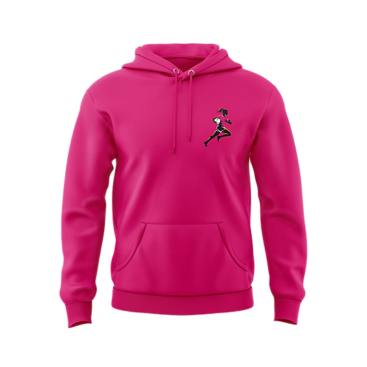 Pink ScrumChic Casual Embroided Hoodie