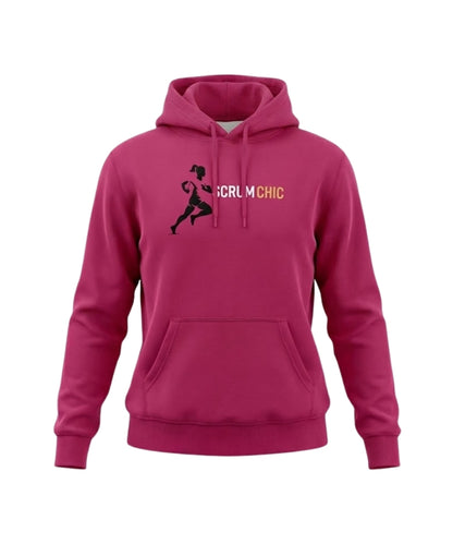 Pink Scrumchic Casual Print on Hoodie