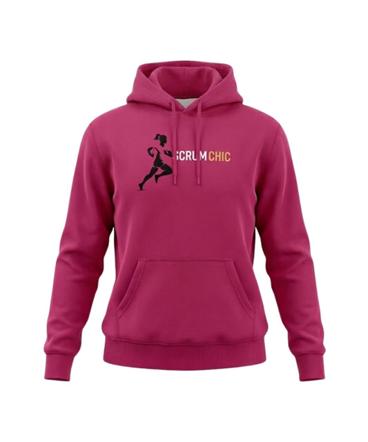 Pink Scrumchic Casual Print on Hoodie