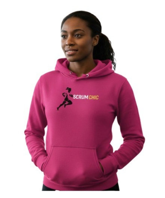 Pink Scrumchic Casual Print on Hoodie